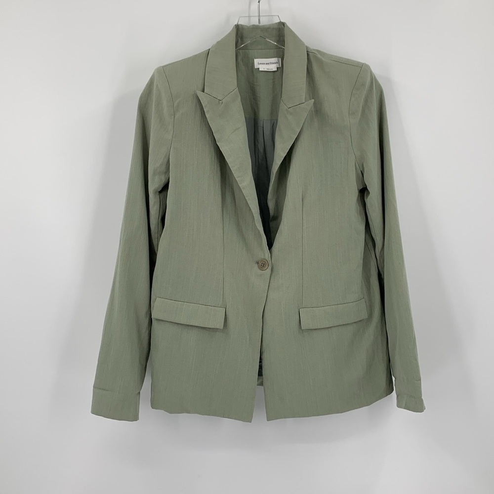 Lovers and Friends Roxanne blazer jacket fern green boxy padded shoulder X-Small